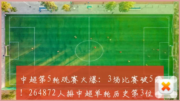 中超第5轮观赛火爆：3场比赛破5万！264872人排中超单轮历史第3位